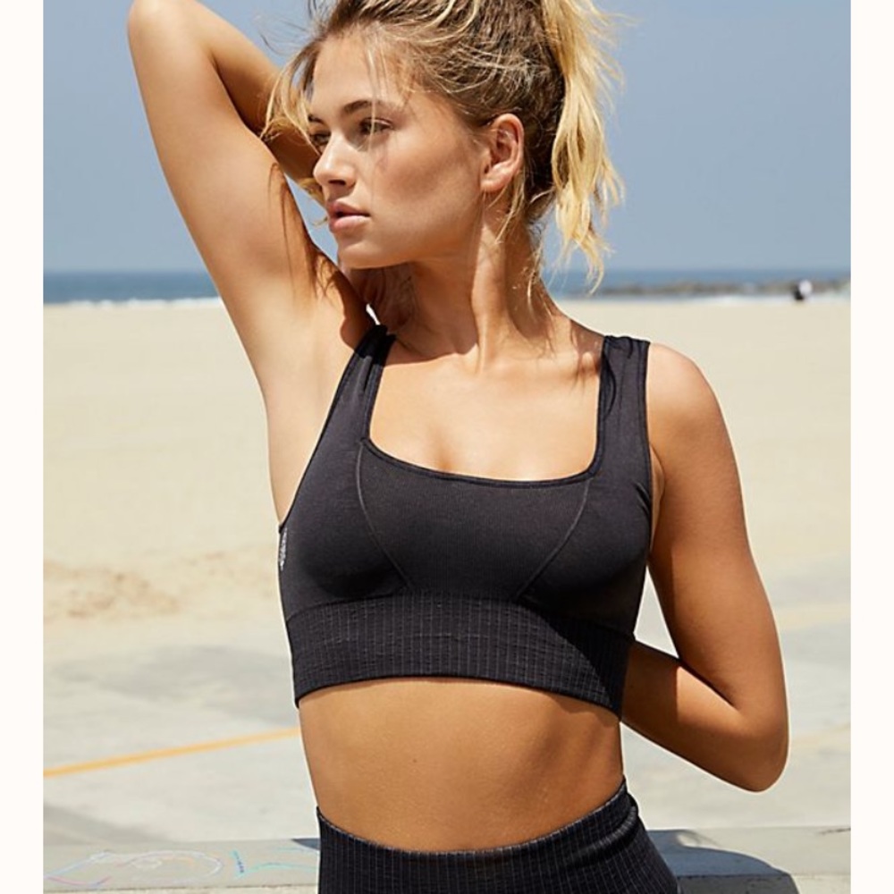 Free people good karma square neck bra crop top